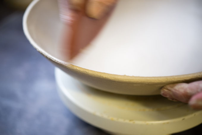 Jane White 2015, making pots to be pit fired